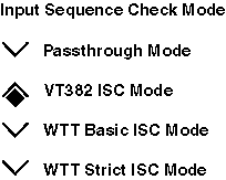 Input Sequence Check Mode